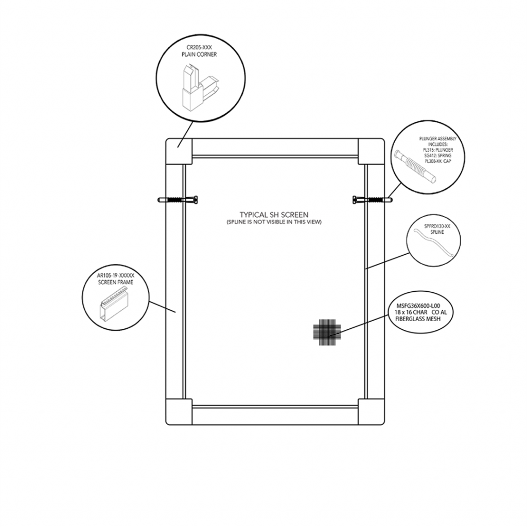 RFSH4 - Roll-Formed Single Hung Screen - RiteScreen Shop